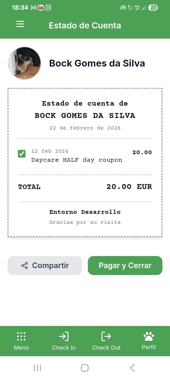 Bockland billing screen with payment amount clearly marked